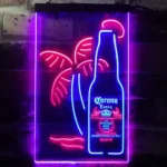 Corona Extra Neon Sign Flask Palm Tree 1