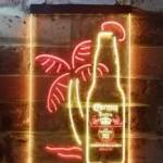 Corona Extra Neon Sign Flask Palm Tree 1