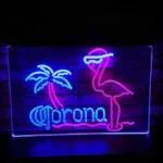 Corona Extra Neon Sign Rose Flamingo Home Bar 1
