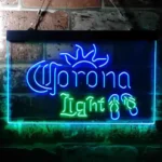 Corona Light Neon Sign Flip Flop Seaside 1