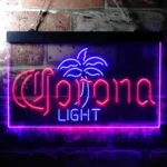 Corona Light Neon Sign Palm Tree Tree Middle 1