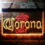 Corona Light Neon Sign Palm Tree Tree Middle 1