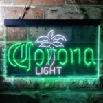 Corona Light Neon Sign Palm Tree Tree Middle 1