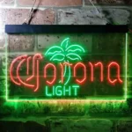 Corona Light Neon Sign Palm Tree Tree Middle 1