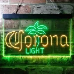 Corona Light Neon Sign Palm Tree Tree Middle 1
