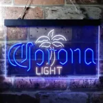 Corona Light Neon Sign Palm Tree Tree Middle 1