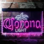 Corona Light Neon Sign Palm Tree Tree Middle 1