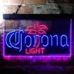 Corona Light Neon Sign Palm Tree Tree Middle 1