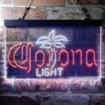 Corona Light Neon Sign Palm Tree Tree Middle 1