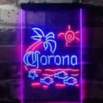 Corona Neon Sign Fish Sun Palm Island 1