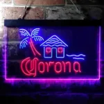 Corona Neon Sign Lodge Island Palm Tree 1