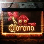 Corona Neon Sign Lodge Island Palm Tree 1