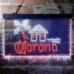 Corona Neon Sign Lodge Island Palm Tree 1