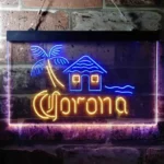 Corona Neon Sign Lodge Island Palm Tree 1