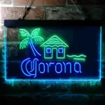 Corona Neon Sign Lodge Island Palm Tree 1