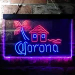 Corona Neon Sign Lodge Island Palm Tree 1