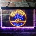 Corona Neon Sign Palm Tree Tree Island Circle 1