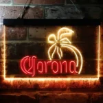 Corona Neon Sign Palm Tree Tree Island Simple 1