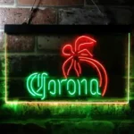 Corona Neon Sign Palm Tree Tree Island Simple 1