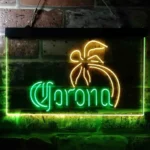 Corona Neon Sign Palm Tree Tree Island Simple 1