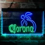 Corona Neon Sign Palm Tree Tree Island Simple 1