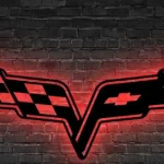 Corvette Metal Sign Logo Car 1