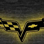 Corvette Metal Sign Logo Car 1