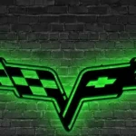 Corvette Metal Sign Logo Car 1