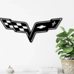 Corvette Metal Sign Logo Car 1