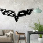 Corvette Metal Sign Logo Car 1