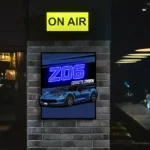 Corvette Neon Sign Z06 Carbon Poster 1
