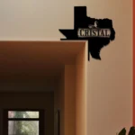 Cristal Metal Sign Texas State Map 1
