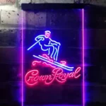 Crown Royal Neon Sign Ice Skiing Home Bar 1