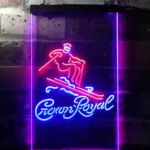 Crown Royal Neon Sign Ice Skiing Home Bar 1