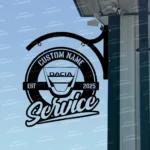 Dacia Metal Sign Bespoke Logo Metal Hanging Sign Car Garage Decor 1