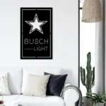 Dallas Cowboys Metal Sign Busch Light 1