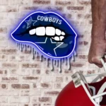 Dallas Cowboys Neon Sign Dripping Lips 1