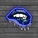 Dallas Cowboys Neon Sign Dripping Lips 1