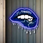 Dallas Cowboys Neon Sign Dripping Lips 1