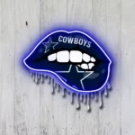 Dallas Cowboys Neon Sign Dripping Lips 1