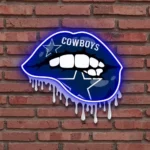 Dallas Cowboys Neon Sign Dripping Lips 1