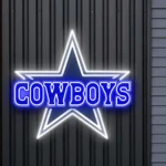 Dallas Cowboys Neon Sign Football Star Art 1