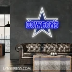 Dallas Cowboys Neon Sign Football Star Art 1
