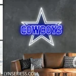 Dallas Cowboys Neon Sign Football Star Art 1