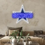 Dallas Cowboys Neon Sign Football Star Art 1