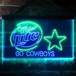 Dallas Cowboys Neon Sign Miller Lite Go Cowboys 1