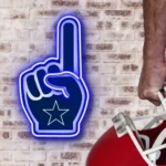 Dallas Cowboys Neon Sign Nfl Foam Finger 1