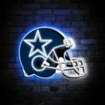 Dallas Cowboys Neon Sign Nfl Football Helmet Acrylic Led 1