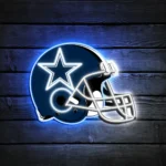 Dallas Cowboys Neon Sign Nfl Football Helmet Acrylic Led 1