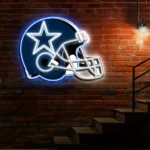 Dallas Cowboys Neon Sign Nfl Football Helmet Acrylic Led 1